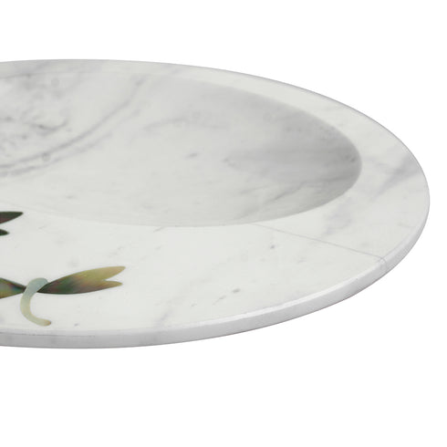 Stone Serving Platter with Mother of Pearl Inlay
