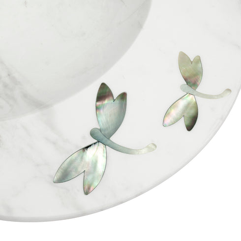 Stone Serving Platter with Mother of Pearl Inlay