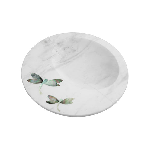 Stone Serving Platter with Mother of Pearl Inlay