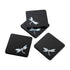 Modern Square Coasters with Abalone Shell Inlay (Set of 4)