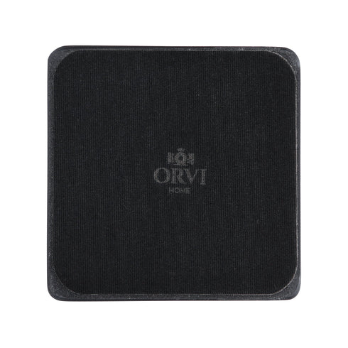 Black Marble Coaster with Stainless Steel Inlay (Set of 4)