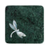 Square Coaster Set in Green Marble & Mother of Pearl (Set of 4)