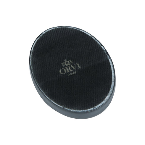 Oval Stone Tea Light Holder with Mother-of-Pearl