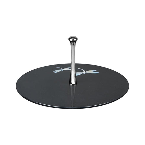 Black Tier Tray with Abalone Shell Inlay