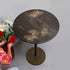 Wood and Brass Accent Table with Tarkashi Art