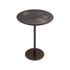 Wood and Brass Accent Table with Tarkashi Art