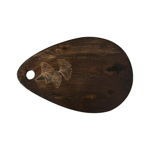 Acacia Wooden Cutting Board with Brass Inlay