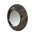 Dark Wood Wall Mirror with Brass Inlay