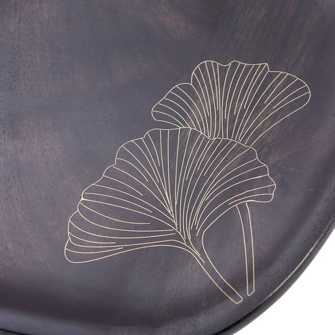 Handmade Wood and Brass Serving Platter