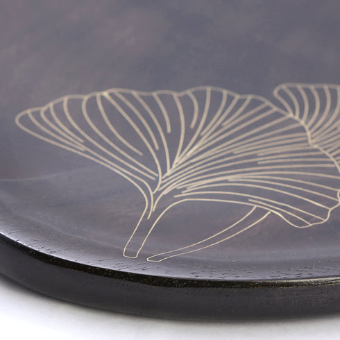 Handmade Wood and Brass Serving Platter