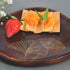 Wooden Serving Platter with Brass Inlay
