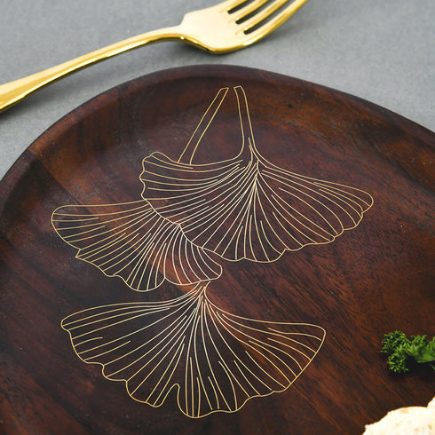 Wooden with Brass Charcuterie Board