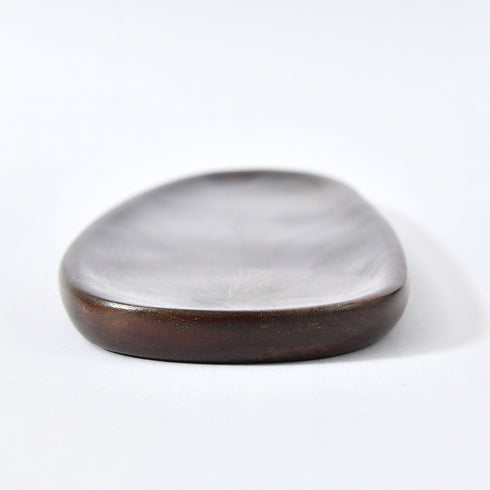 Wooden Serving Platter with Brass Detailing