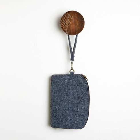 Small Wall Hook With Brass Inlay