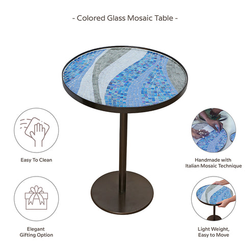 Glass Mosaic Accent Table