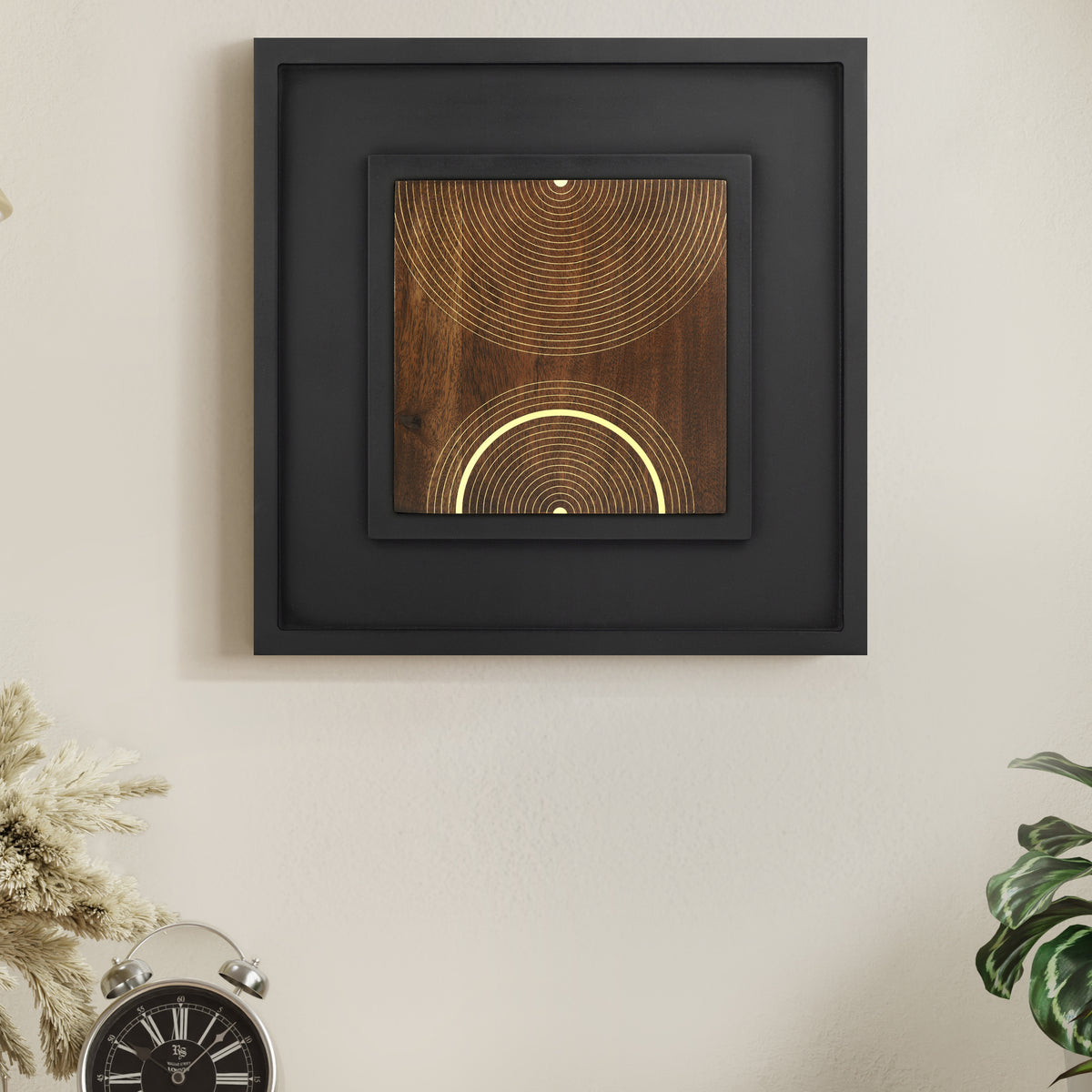Wooden Wall Decor with Brass Inlay – ORVI